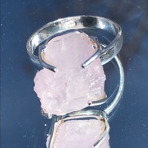 BOUTIQUE ROUGH KUNZITE 925 STERLING SILVER RING, 8